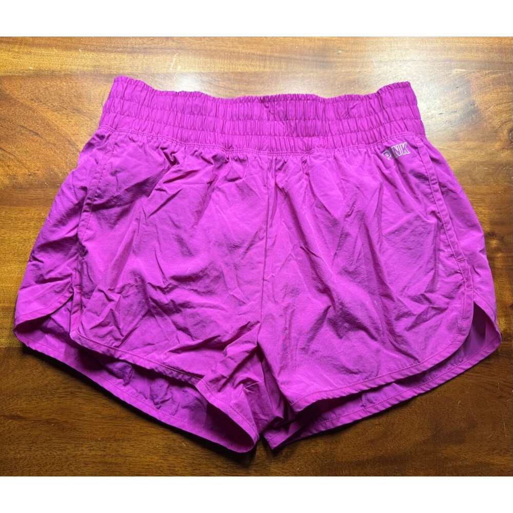 Victoria's Secret PINK Magenta Pink Athletic Shorts Size M Wide Waistband Gym